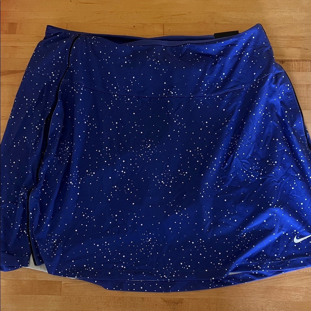 Nike Blue Star-Speckle Skater Skirt